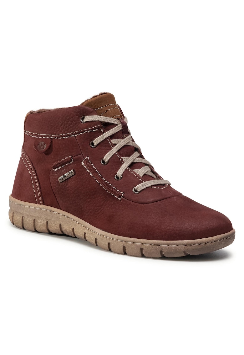 Ghete dama -  piele naturala - culoare rosu -