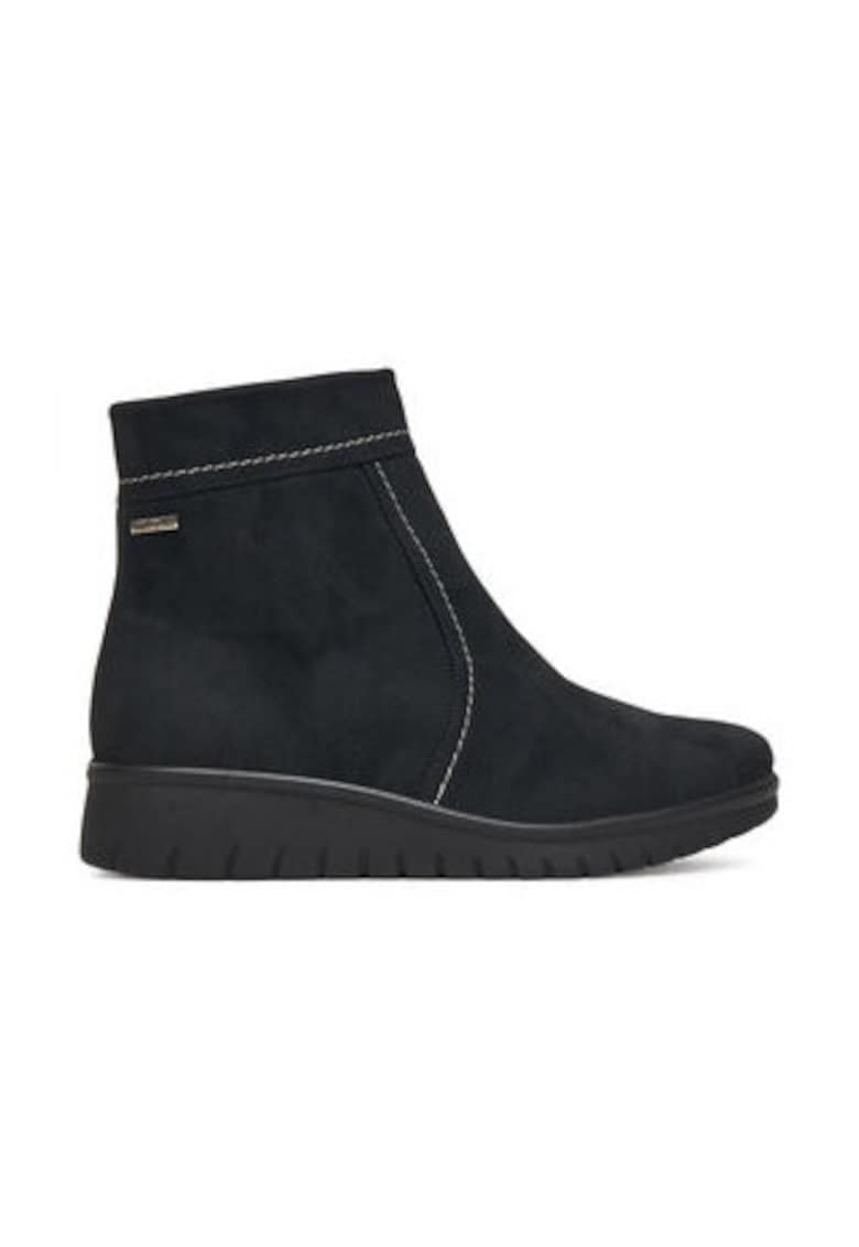 Botine dama - piele naturala - negru - stil minimalist