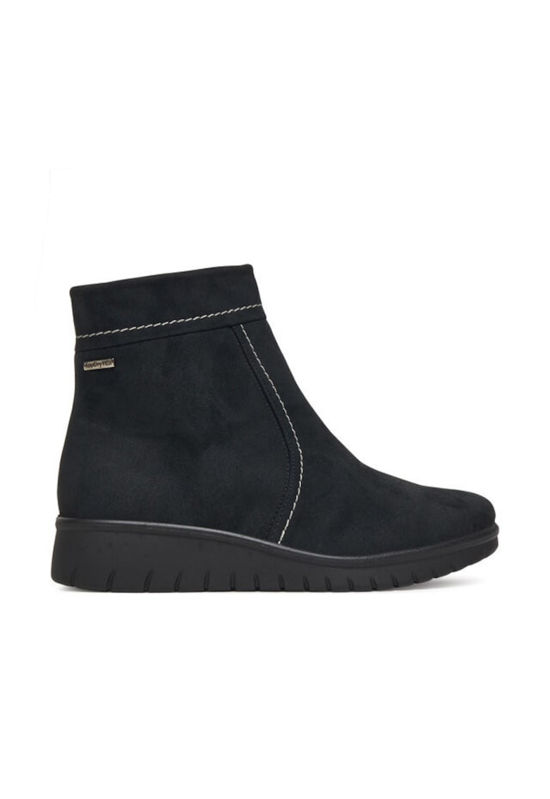 Botine dama - piele naturala - negru - stil minimalist