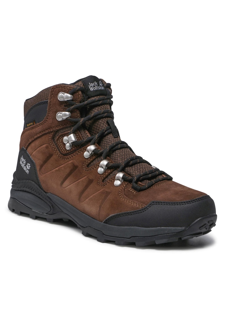 Ghete trekking barbatesti -  impermeabile - piele naturala - maro -