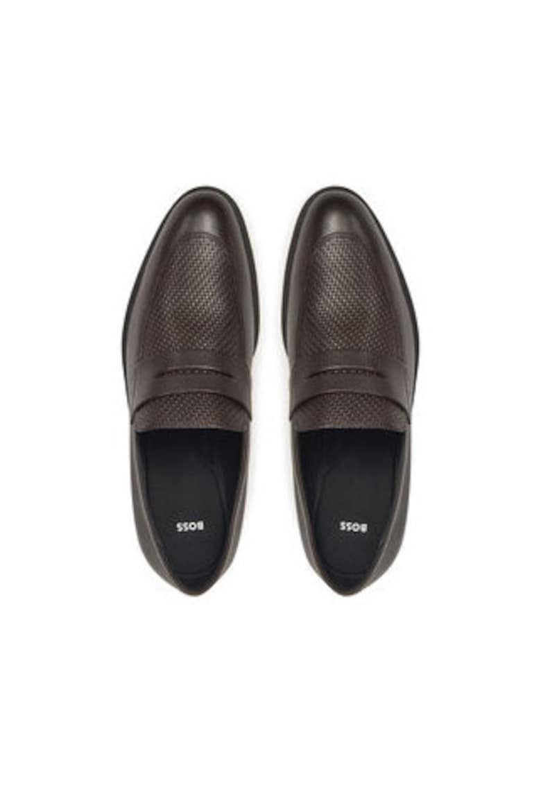 Pantofi barbatesti - piele naturala - maro - slip-on