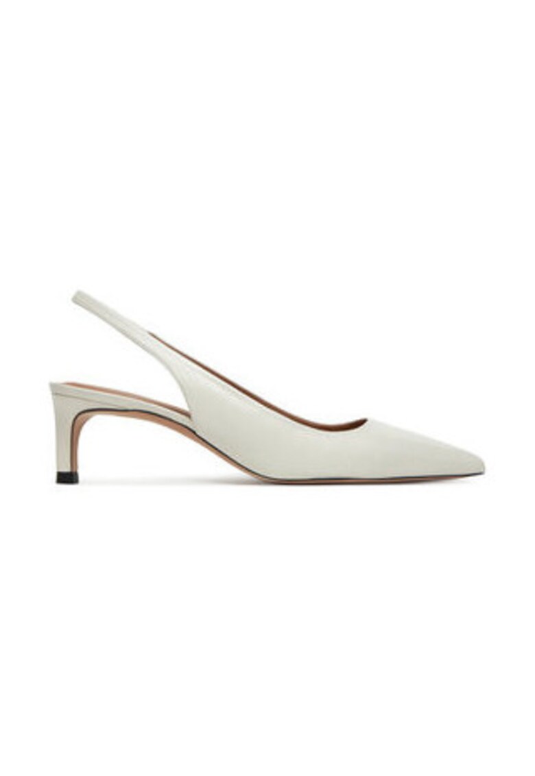 Pantofi dama - 304958731 - piele naturala - alb