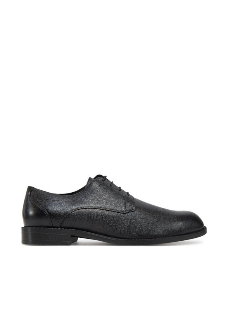 Pantofi barbatesti - piele naturala - negru - inchidere cu sireturi -