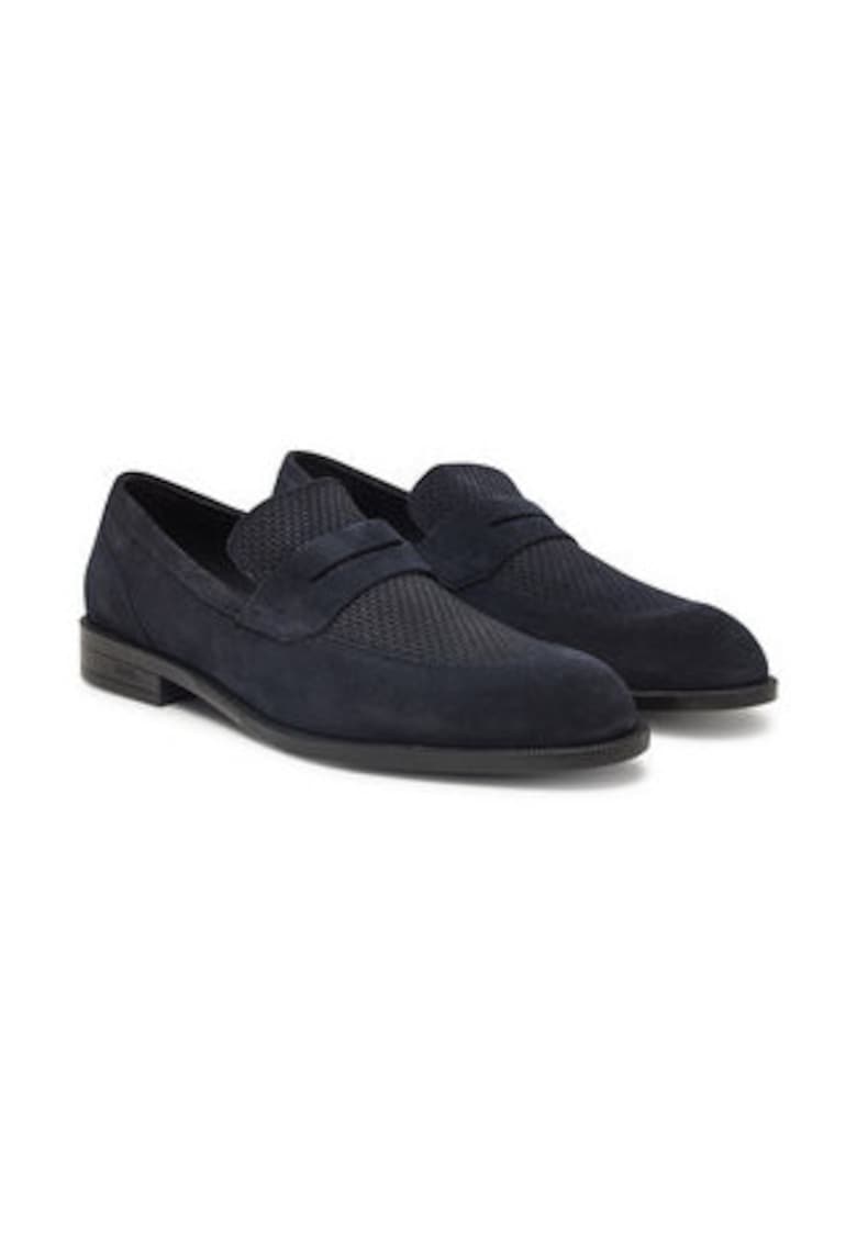 Mocasini dama - piele intoarsa - bleumarin