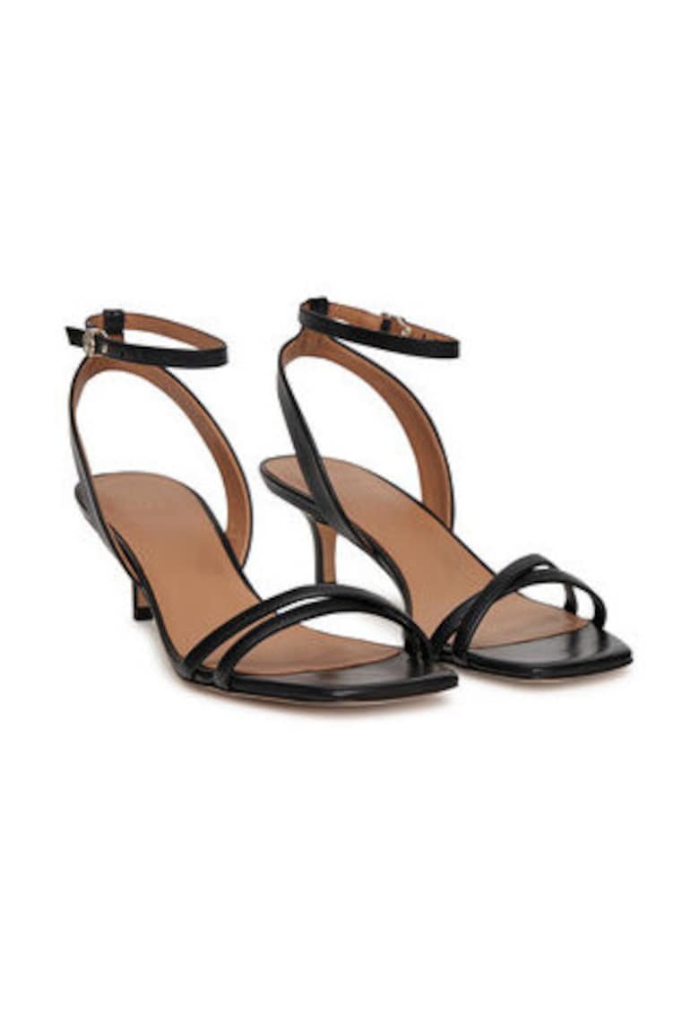 Sandale dama - 304958700 - piele naturala - negru -