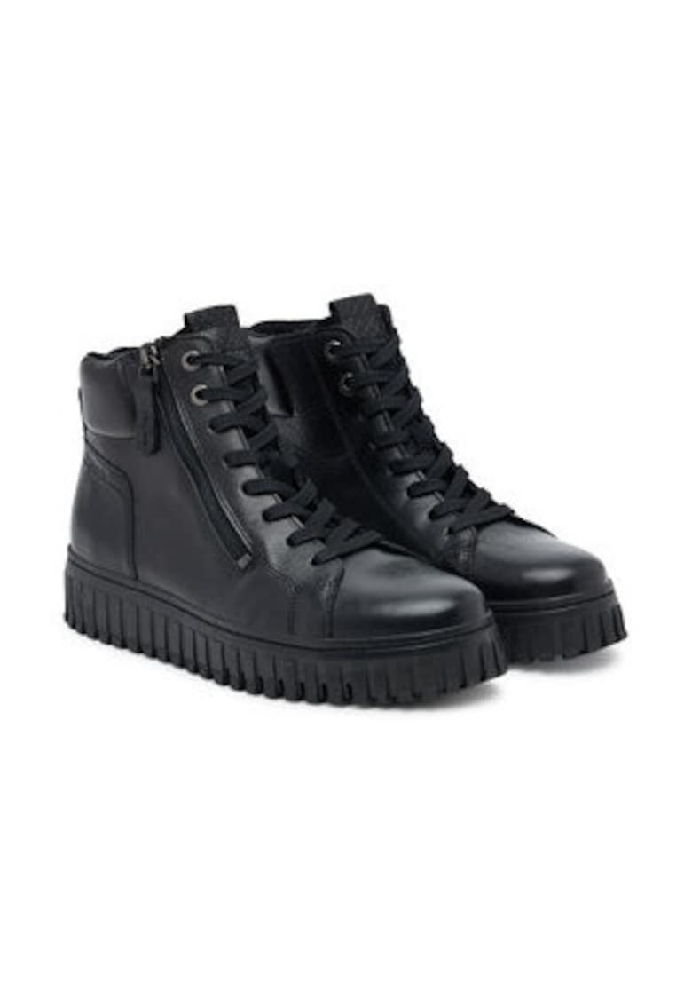 Ghete dama  din piele naturala - negru