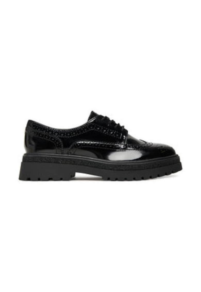 Mocasini dama - negru - piele ecologica -