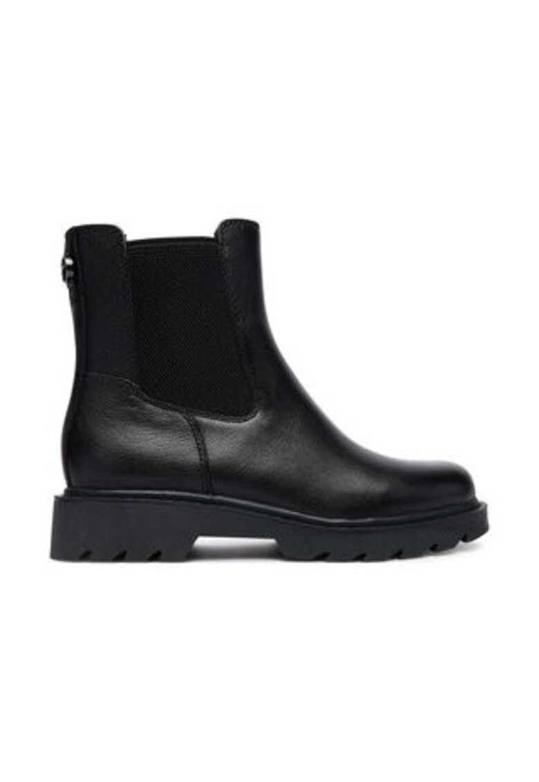 Botine dama - din piele naturala - negru -