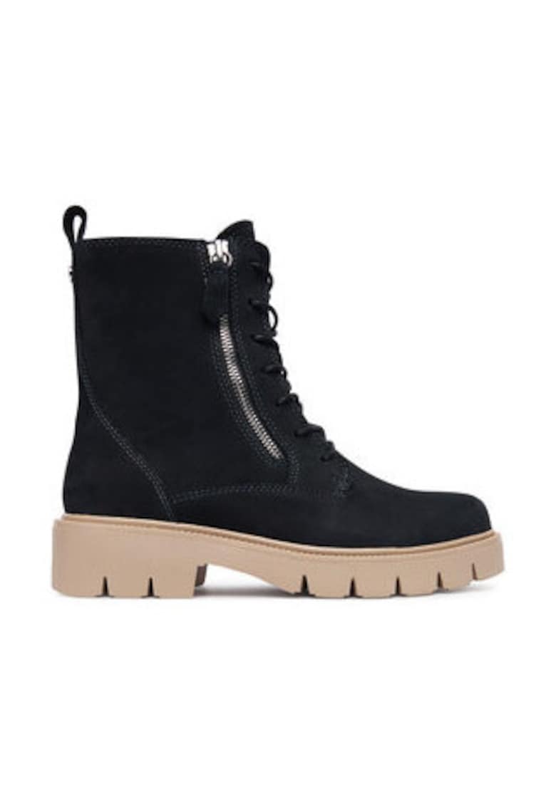 Ghete dama pana la glezna - 305257390 - piele naturala - negru