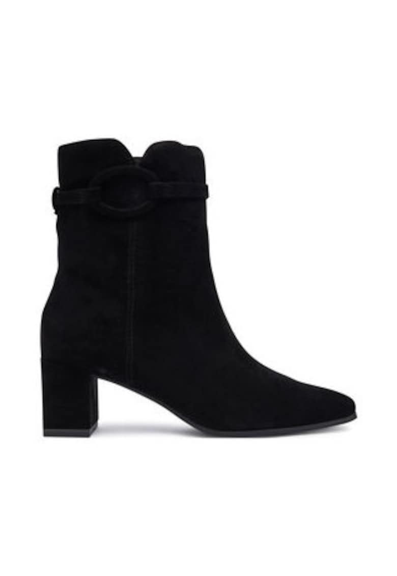 Botine dama pana la glezna - 305256966 - piele naturala - negru -
