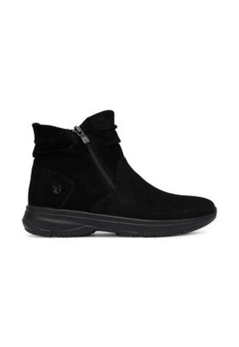 Ghete dama pana la glezna - 305256973 - piele naturala - negru