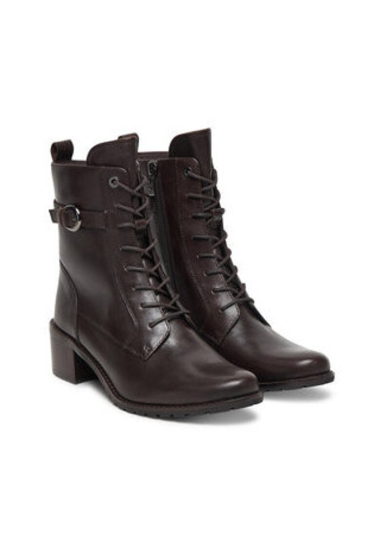 Ghete dama piele naturala - maro inchis