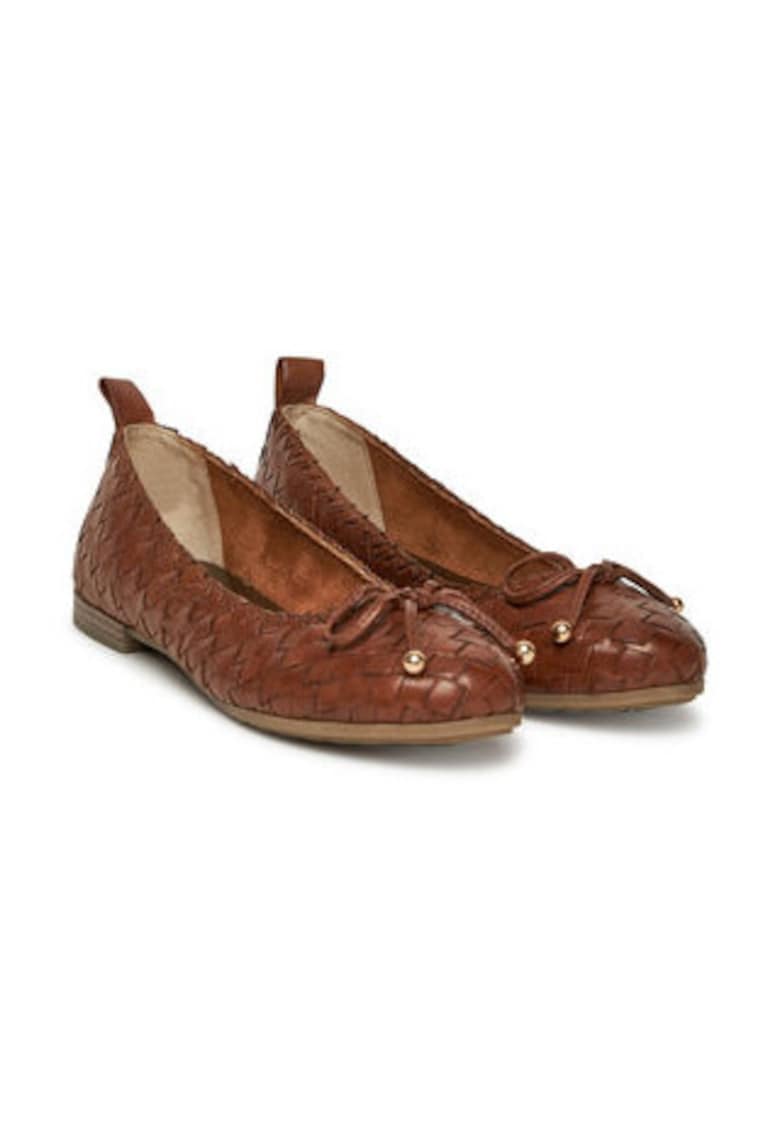 Balerini dama - piele naturala - maro -