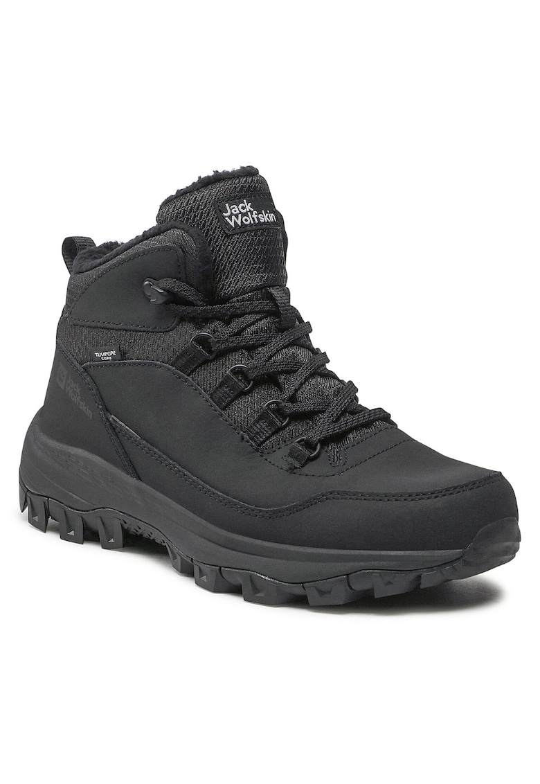 Ghete trekking barbati -  piele naturala - negru -