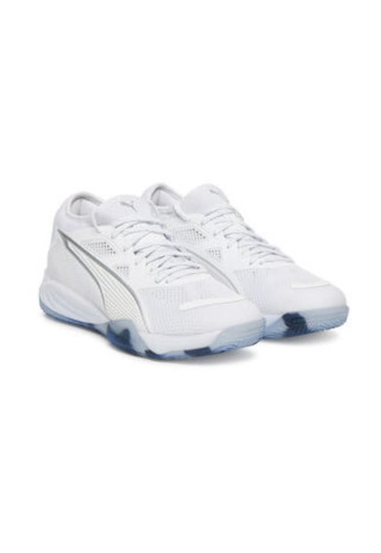 Pantofi sport barbati - alb/albastru - material textil