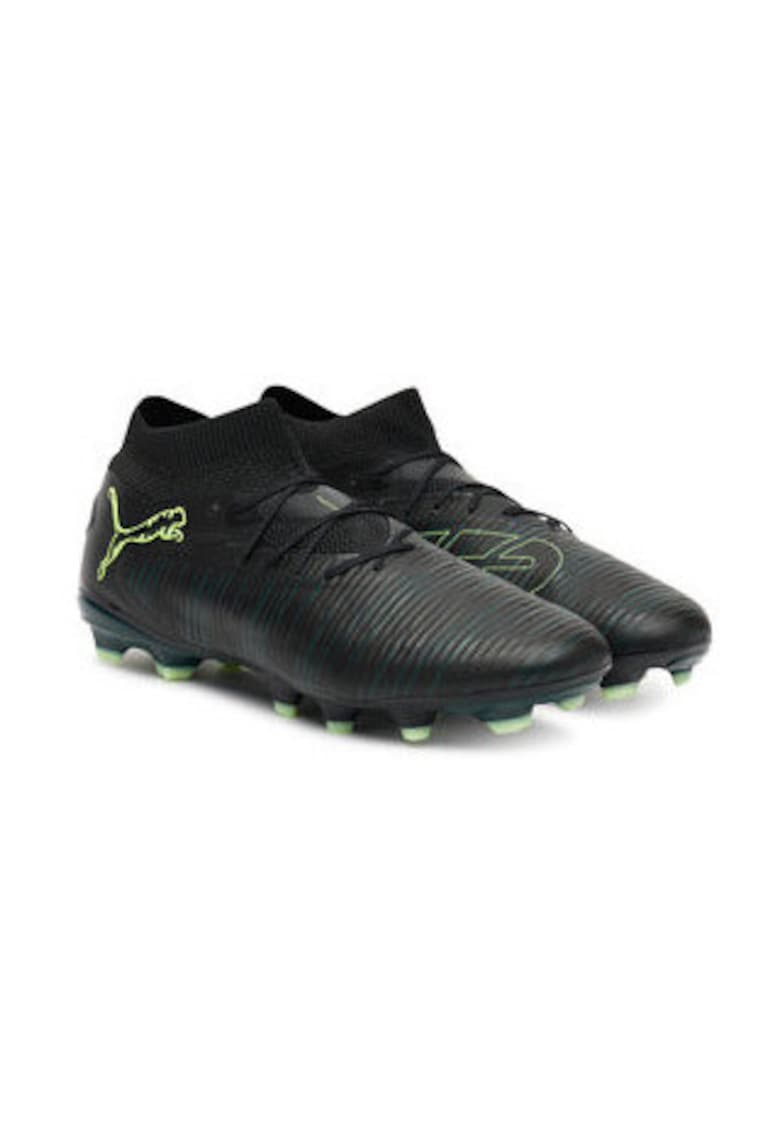 Pantofi fotbal barbati - material sintetic - verde/negru