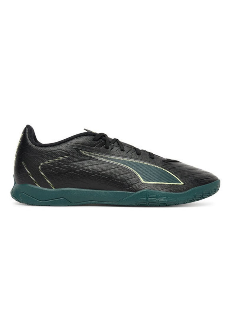 Pantofi de fotbal barbati - piele ecologica - negru/verde - Multicolor