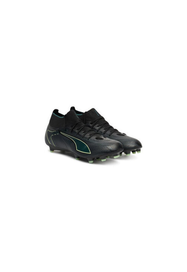 Pantofi de fotbal barbati - material sintetic - negru/verde