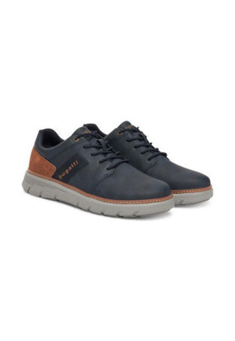 Pantofi sport barbati albastru inchis - imitatie de piele - design modern - stil versatil - Bleumarin