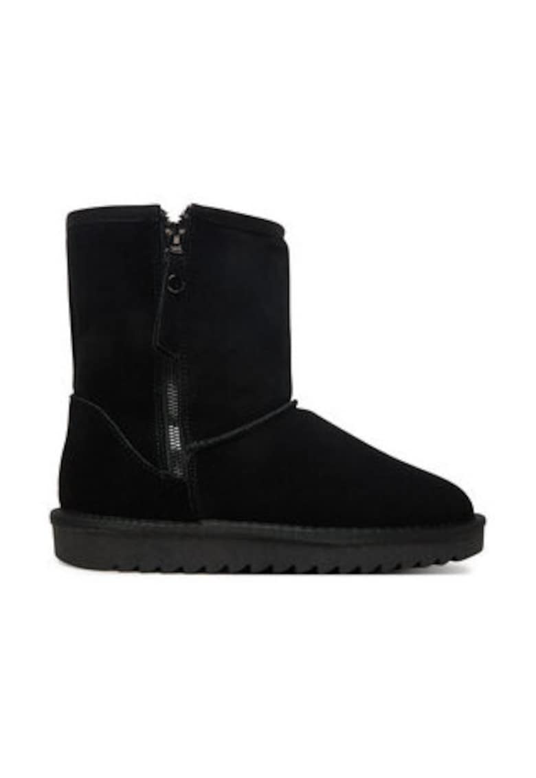 Ghete de zapada pentru femei - 305490896 - piele naturala - negru