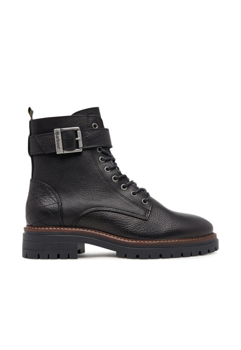 Ghete dama pana la glezna - 305632029 - piele naturala - negru - Negru