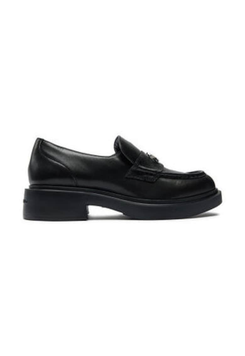 Mocasini pentru femei -  304495021 - piele naturala - negru -