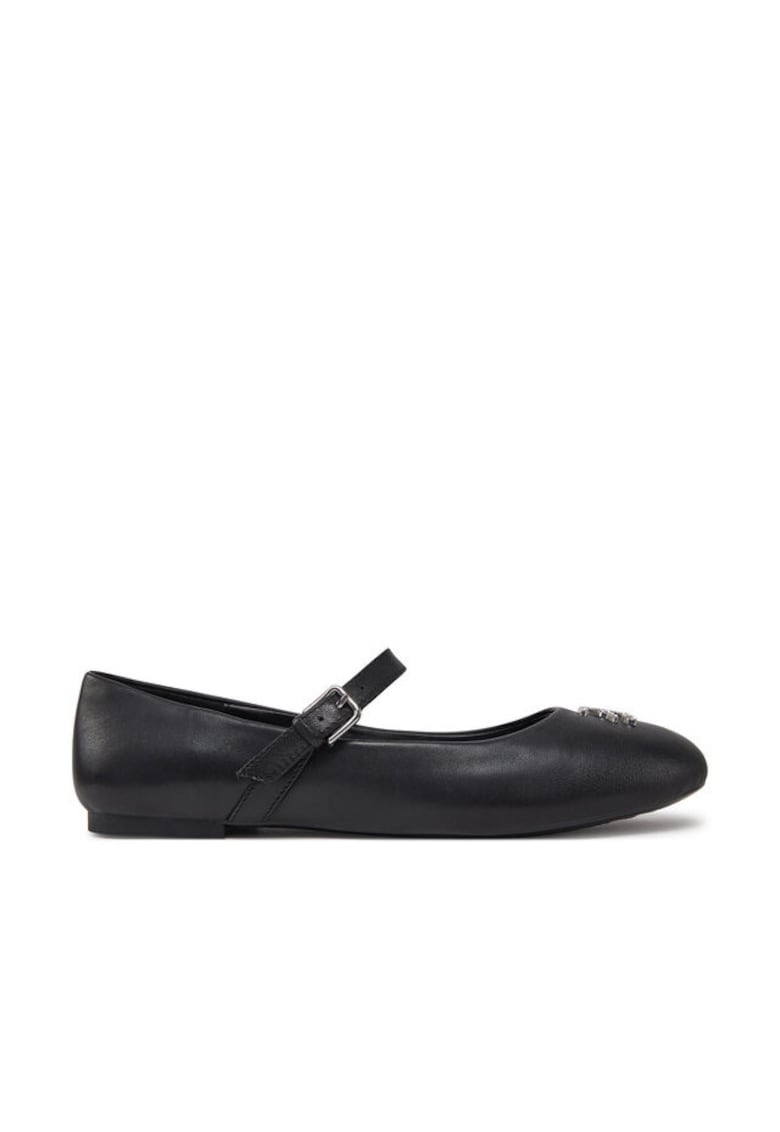 Balerini pentru femei - 305060914 - piele naturala - negru -