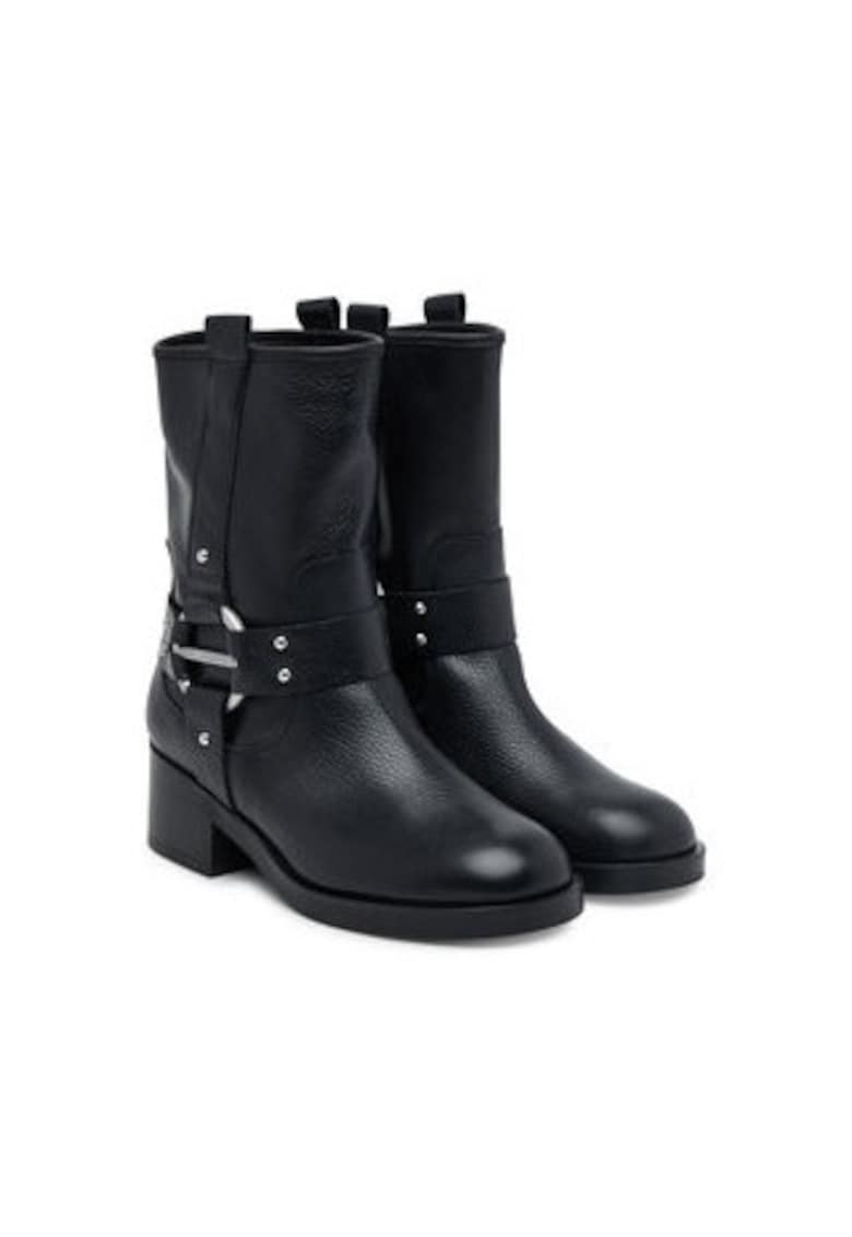 Botine dama 305617026 - Piele naturala - Negru -