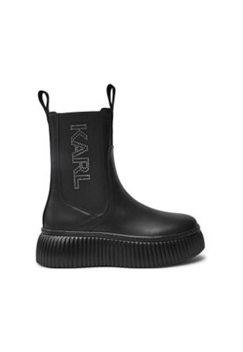 Karl Lagerfeld Ghete Chelsea pentru femei - 304499210 - piele naturala - negru -