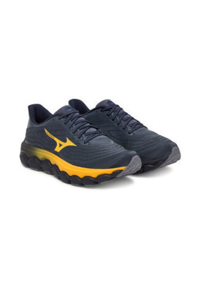 Pantofi sport barbati - material textil - bleumarin/galben