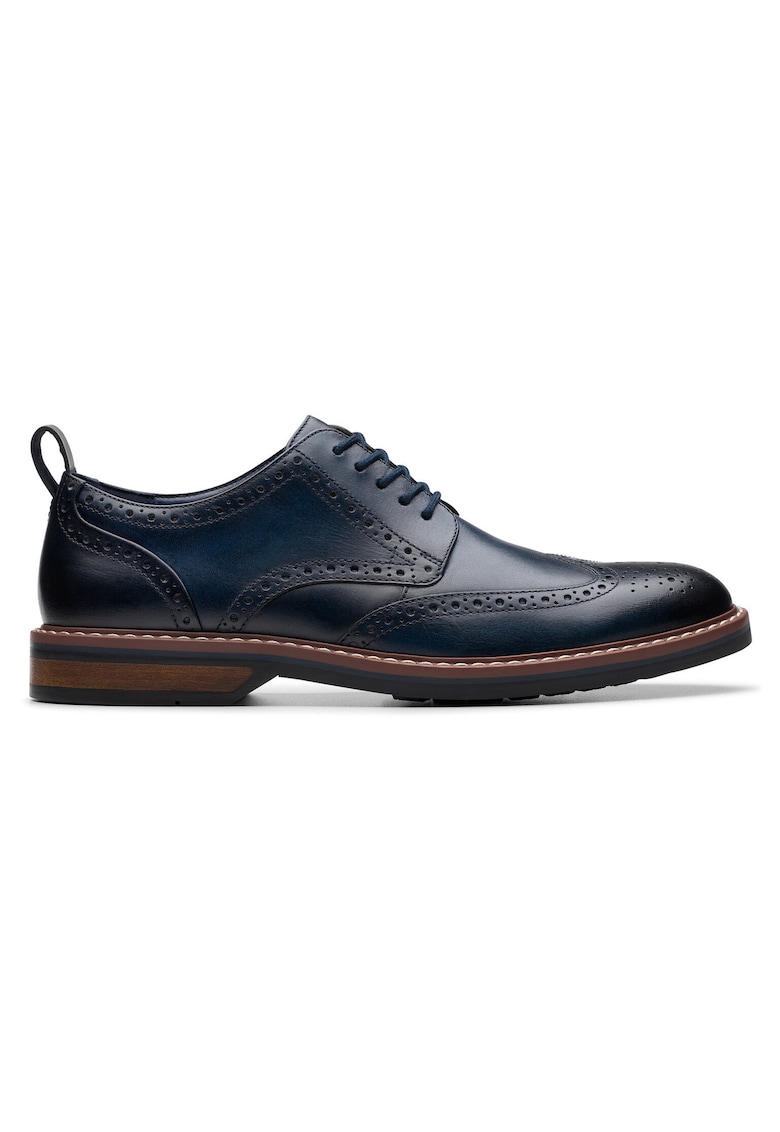 Pantofi barbatesti - 304163593 - piele naturala - albastru -