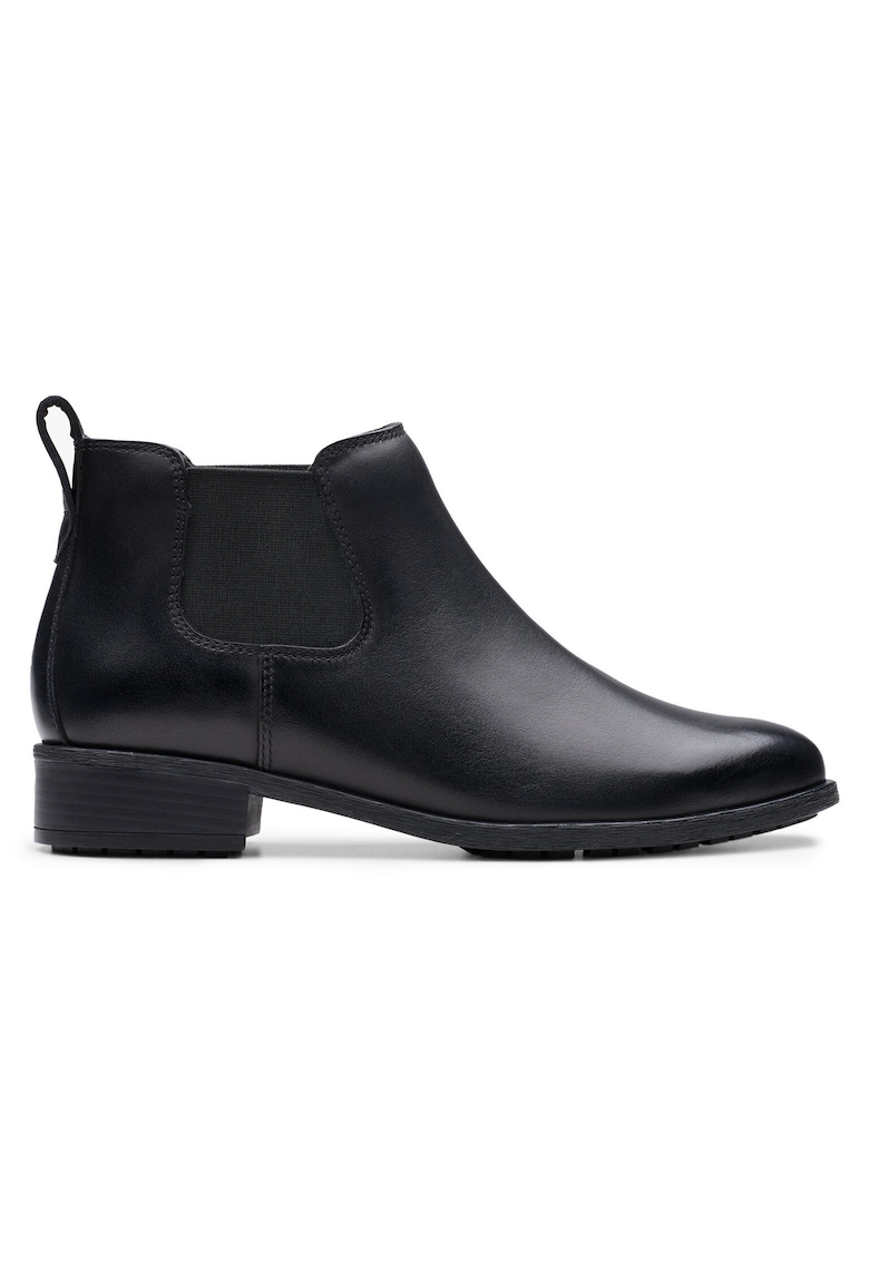 Clarks Ghete Chelsea pentru femei - 304163326 - piele naturala - negru -