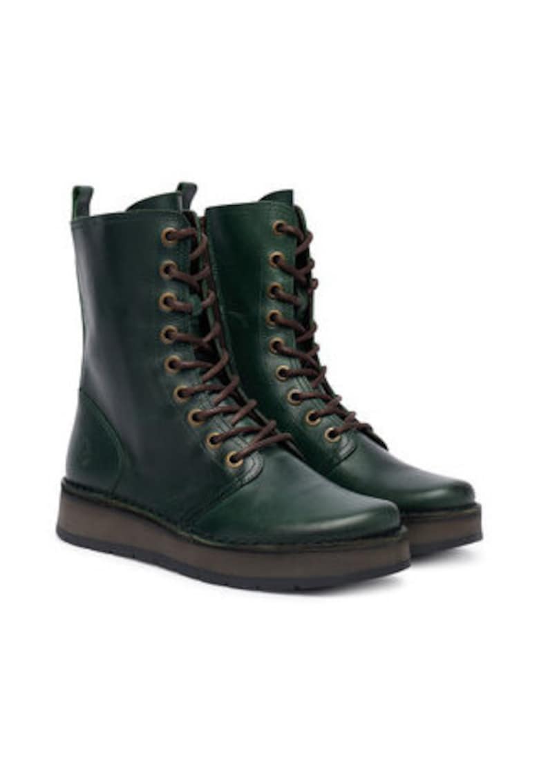 Botine dama pana la glezna -  305622587 - piele naturala - verde