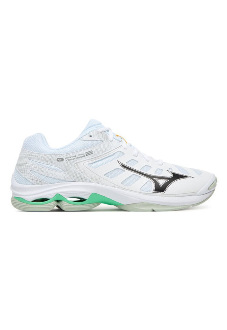 Pantofi sport barbati - V1GA2460 - alb/negru/verde smarald -
