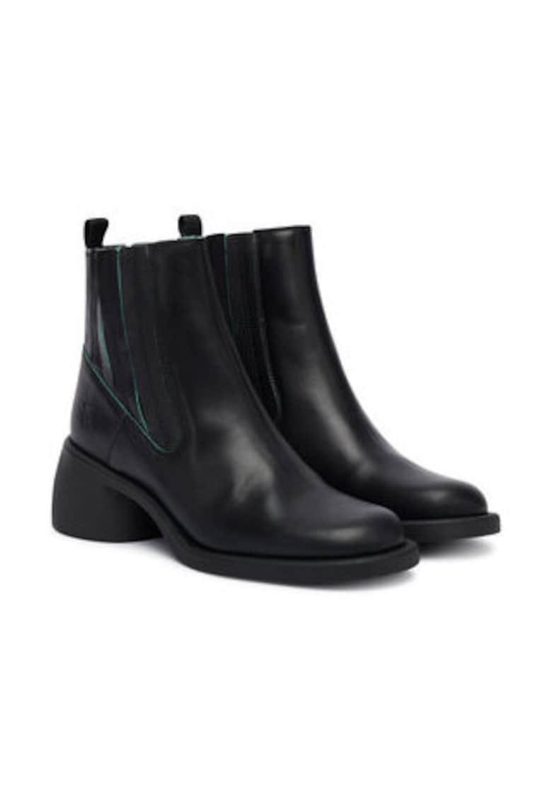 Ghete dama pana la glezna - 305622464 - piele naturala - negru Ghete dama pana la glezna - 305622464 - piele naturala - negru