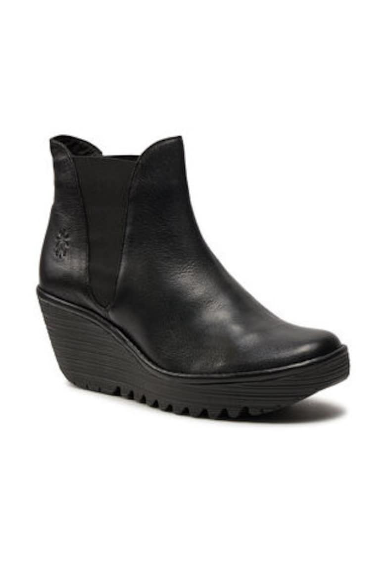 Fly London Ghete din piele naturala - Negru