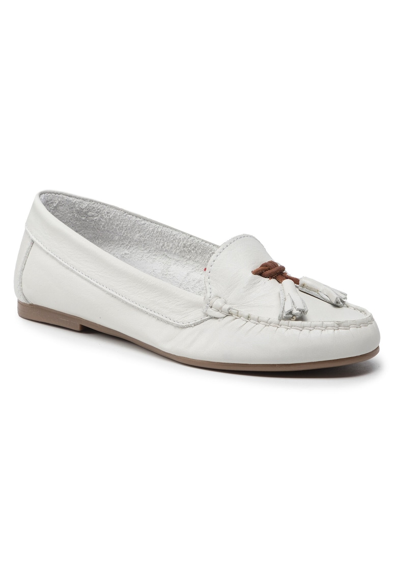 Mocasini de dama - 300317099 - piele naturala - alb - Mocasini de dama - 300317099 - piele naturala - alb -
