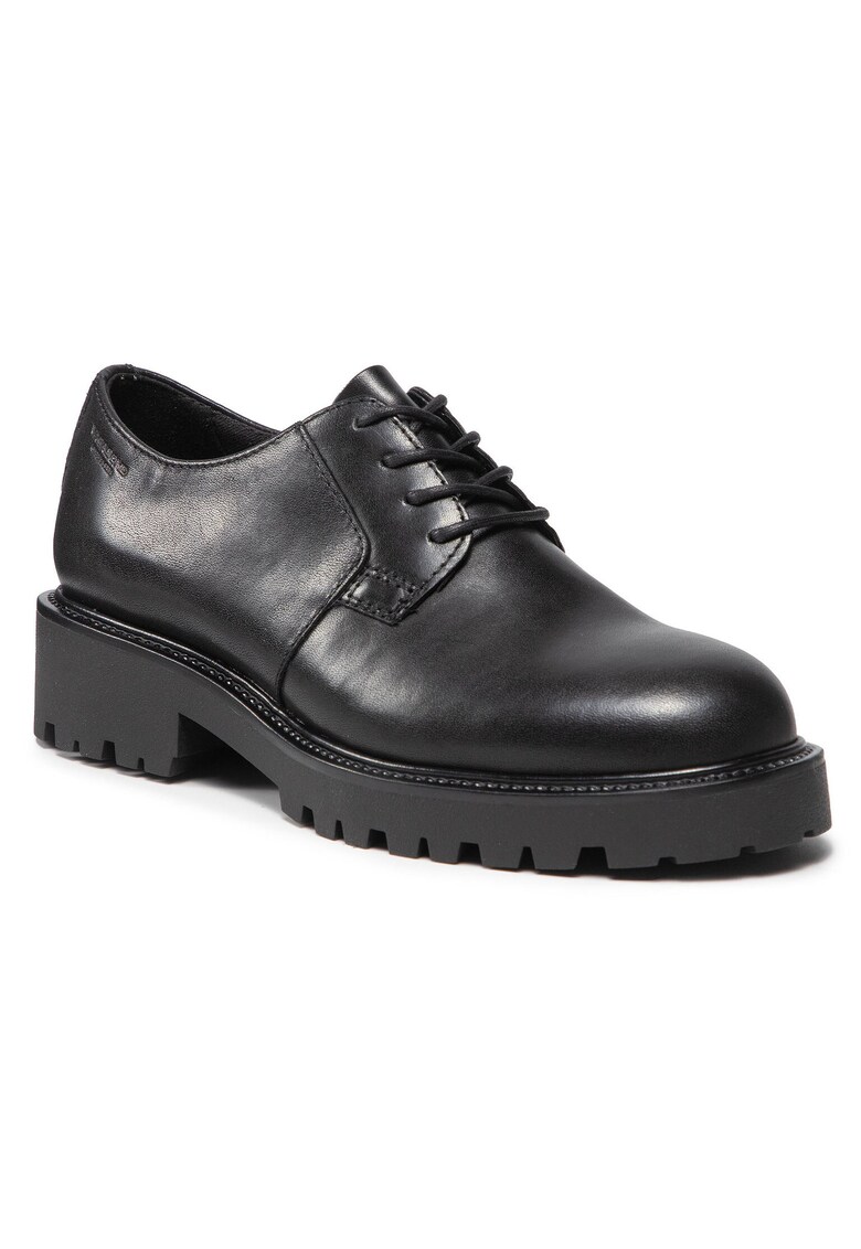 Pantofi Oxford pentru femei - 209077773 - piele naturala - negru -