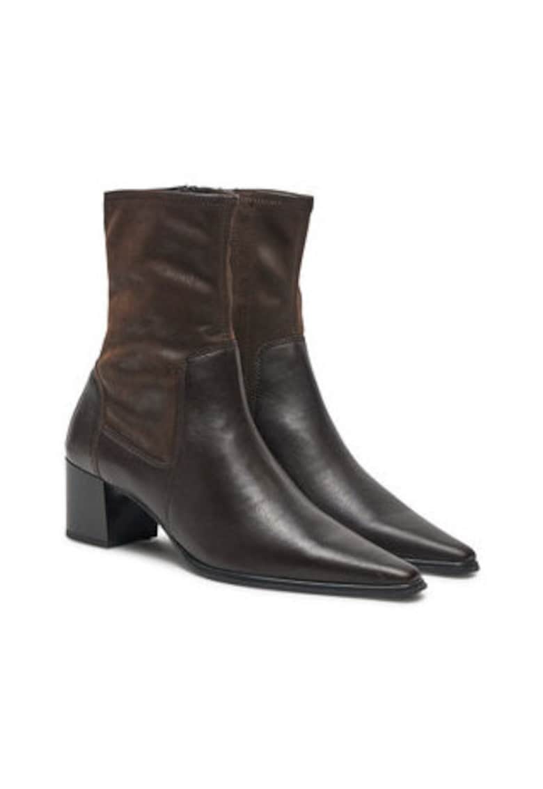 Ghete de dama pana la glezna -  304622571 - piele naturala - maro -