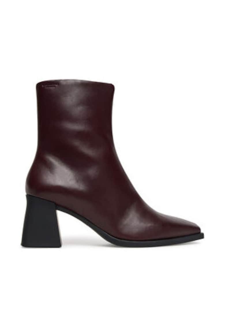 Botine dama - piele naturala - maro - Maro inchis/Maro