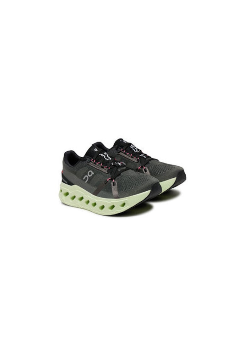 Pantofi sport barbatesti -  material textil - gri/verde -