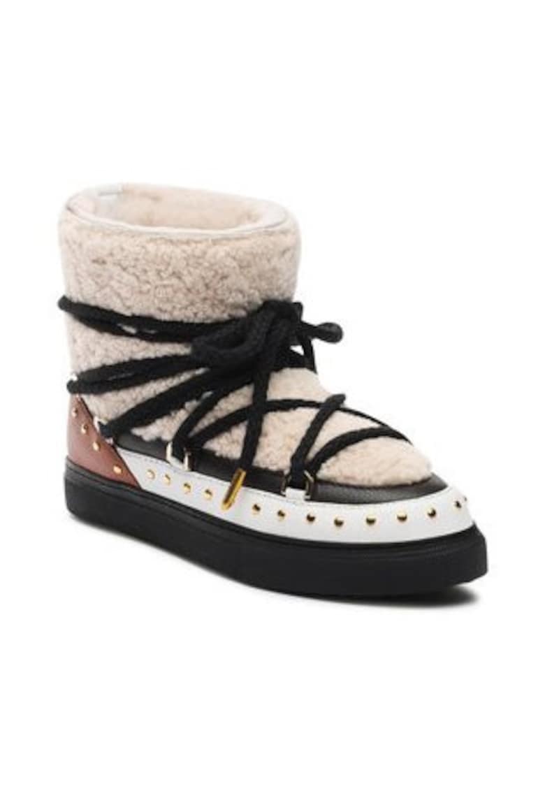 Ghete de zapada pentru femei -  303114947 - material textil - bej