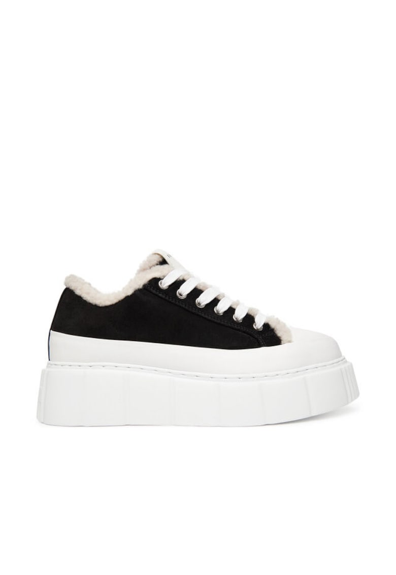 Inuikii Tenisi dama 305626745 - Piele naturala - Alb/Negru
