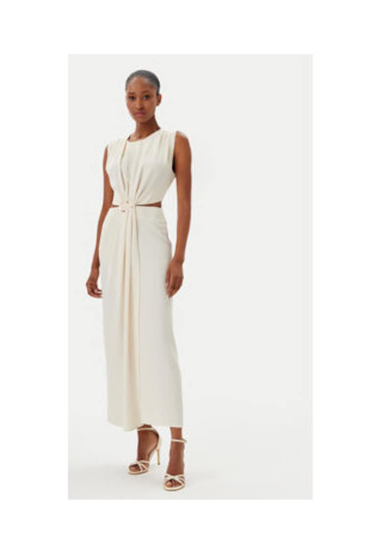 Rochie de seara - bej - material sintetic -