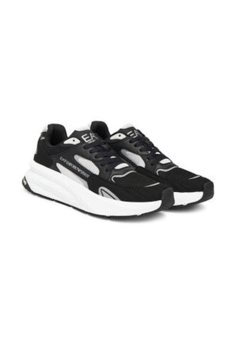 Tenisi barbati - Emporio Armani  alb/negru - piele ecologica