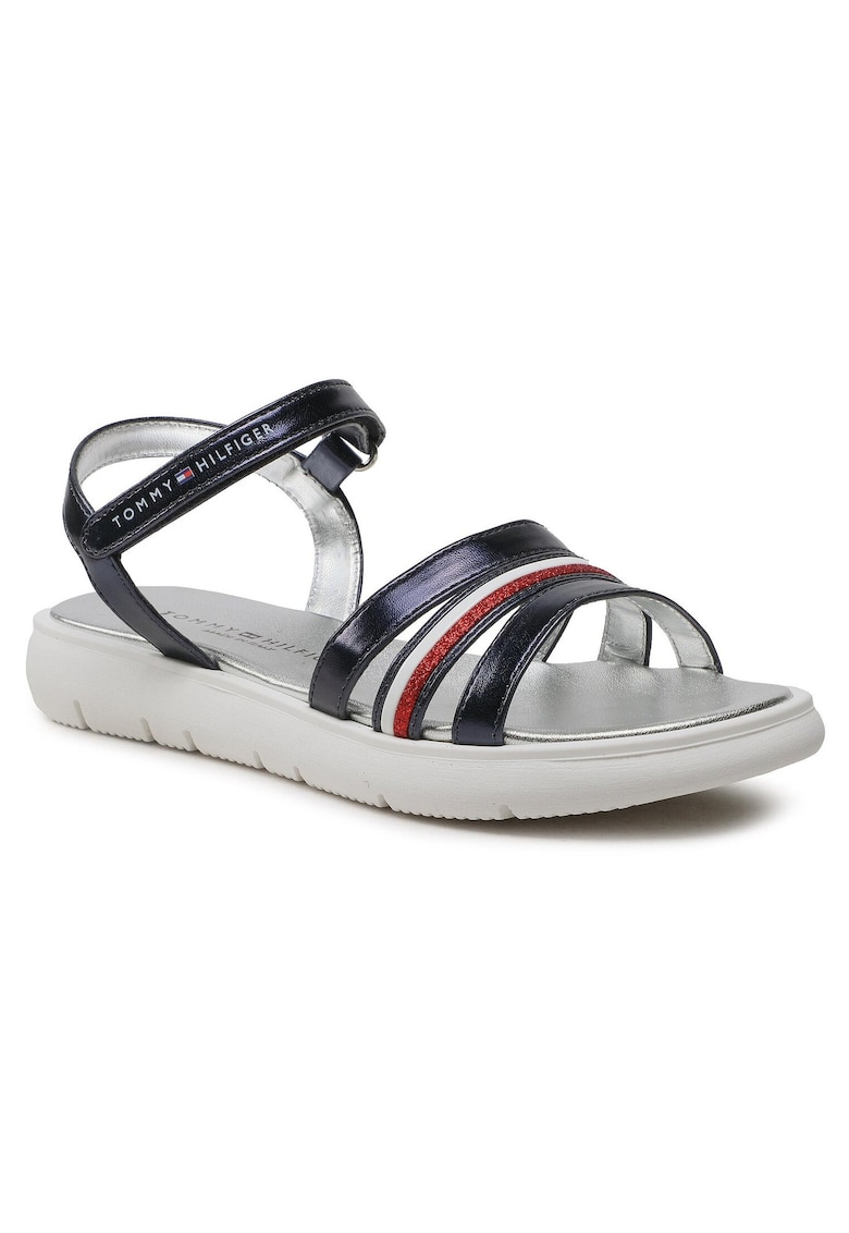 Sandale fete - piele ecologica - bleumarin