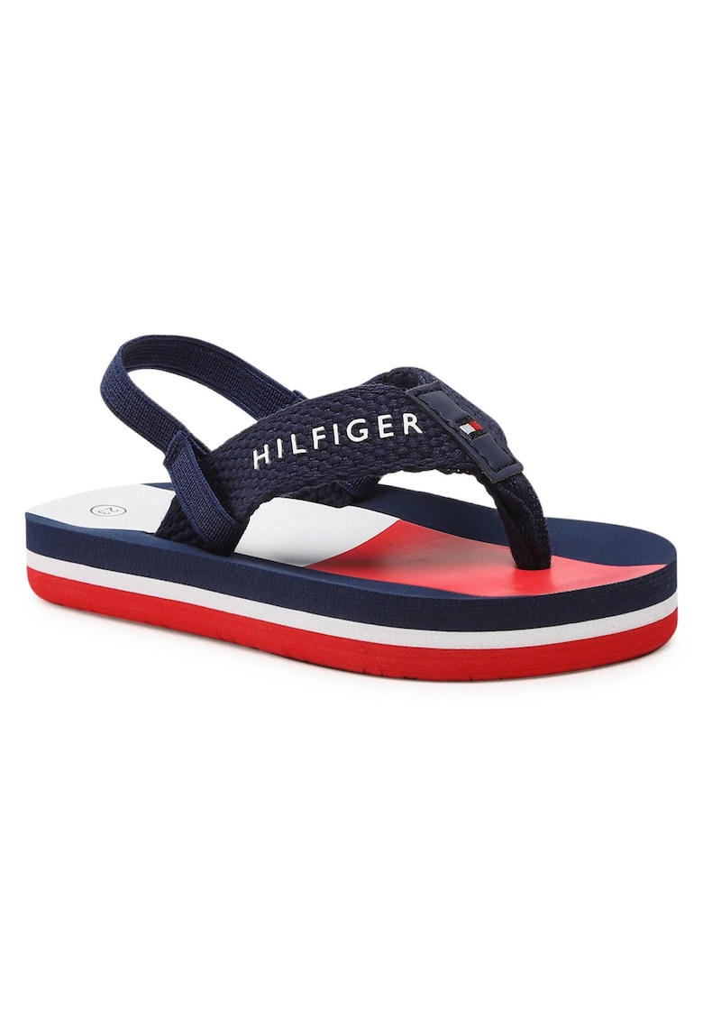 Slapi pentru baieti -  albastru si rosu - material textil