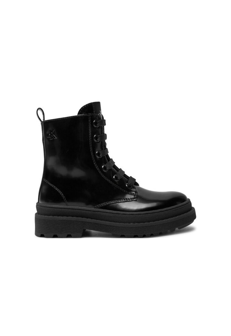 Ghete de drumetie pentru fete - 304427381 - piele ecologica - negru