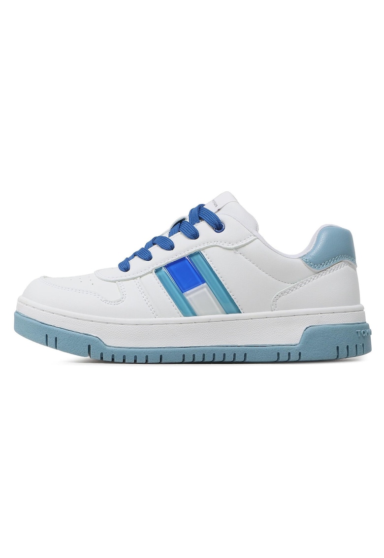 Tenisi copii -  lifestyle - alb albastru - piele ecologica