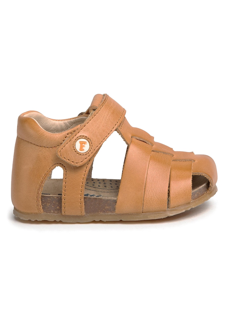 Sandale copii - piele naturala - maro - inchidere velcro -